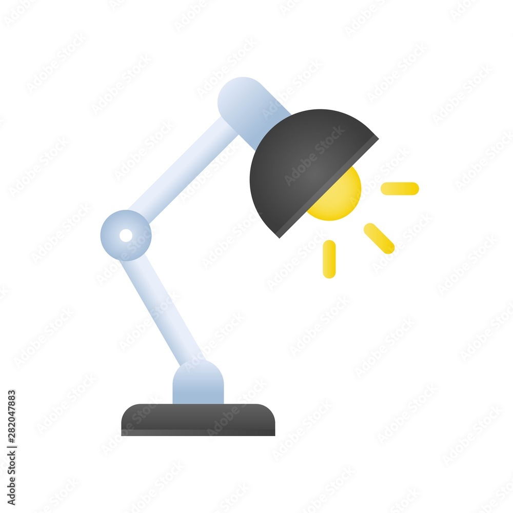 Table lamp vector, Back to school gradient design icon Table lamp vector, Back to school gradient design icon