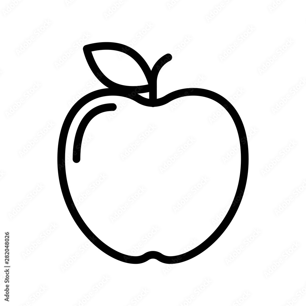 Apple vector, Back to school line design icon Apple vector, Back to school line design icon