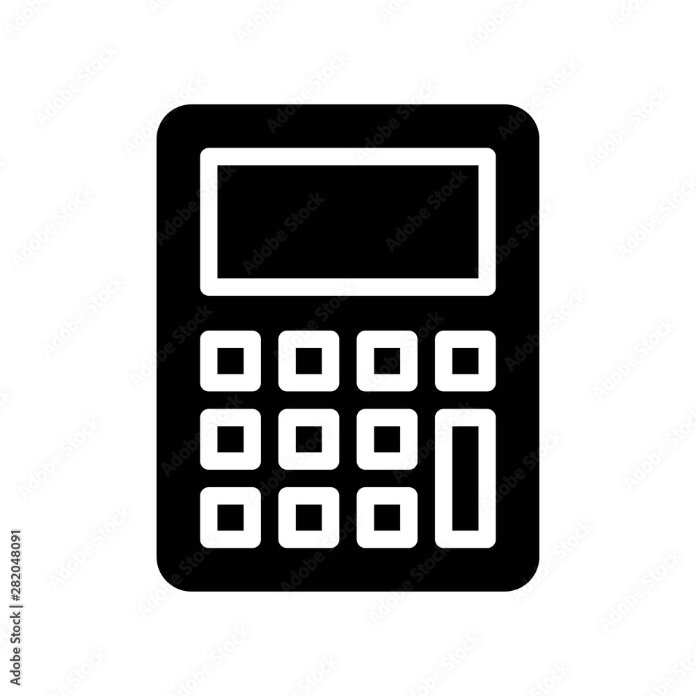 Calculator vector, Back to school solid design icon Calculator vector, Back to school solid design icon
