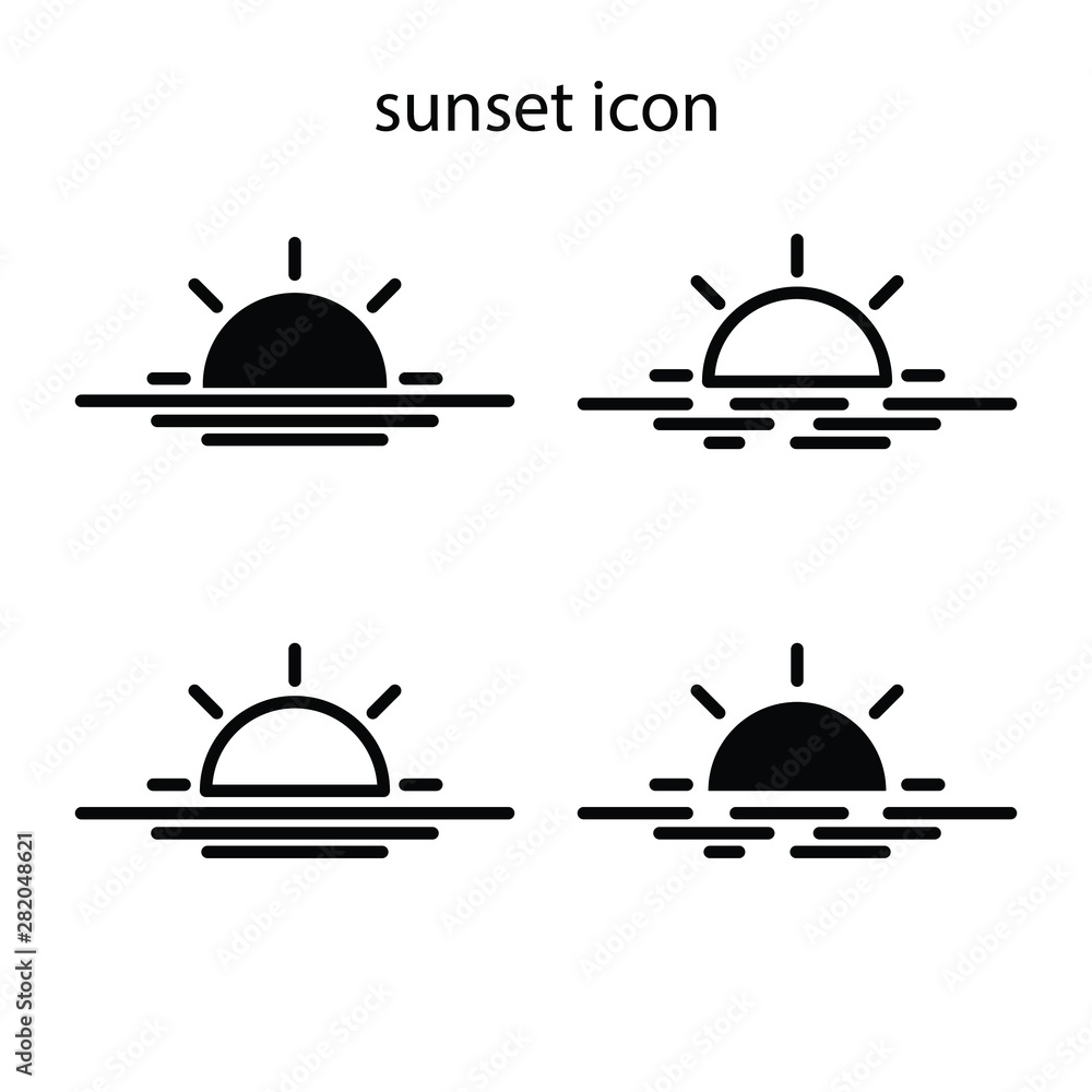 Sunset icon design , vector icon