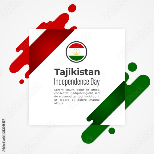 Happy Republic of Tajikistan Independence Day Vector Design Template Illustration photo