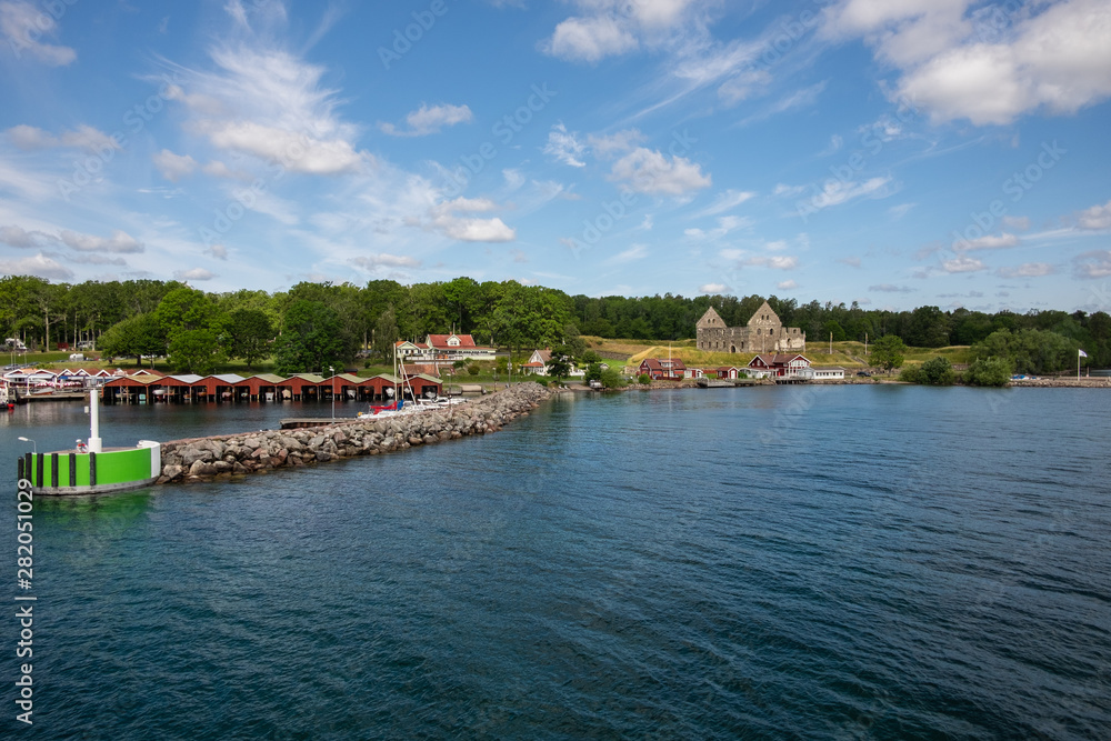 Landscape photo of the Harbor in Visingsö islin Sweden.