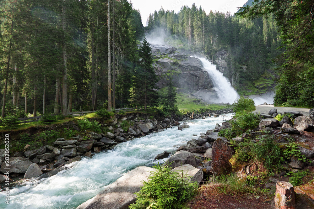 The Krimml Waterfalls in the High Tauern National Park, The Krimml Waterfalls in the High Tauern National Park,