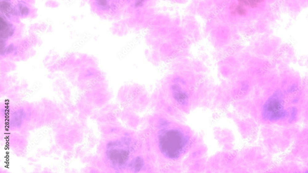 Beautiful animation of the moving pink and purple clouds on a neutral white background. Beautiful animation of the moving pink and purple clouds on a neutral white background.