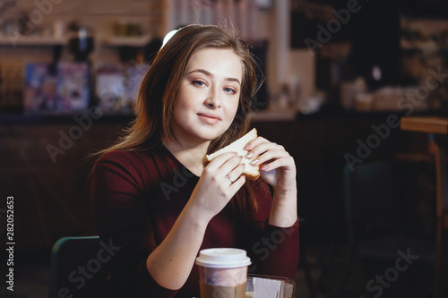 Portrait of beautiful young woman.