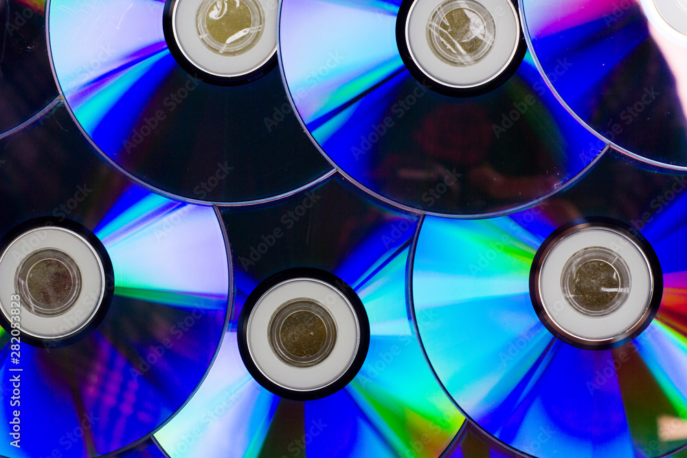 digital disks in blue reflection digital disks in blue reflection