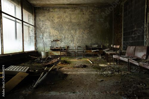 Waiting room at the hospital of Pripyat
