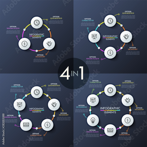 Unusual infographic design templates