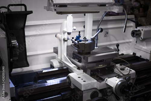 Automated robotic cnc working in industrial factory