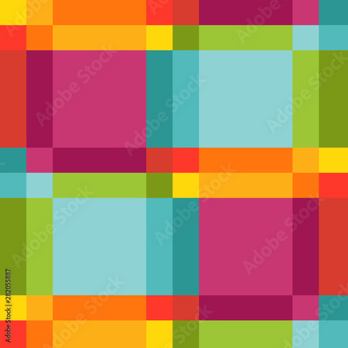 Colourful square of Caribbean fabrics