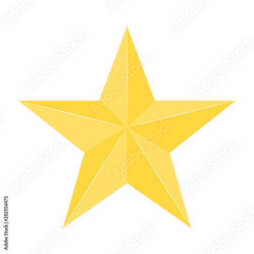 Gold Star Icon Illustration Vector