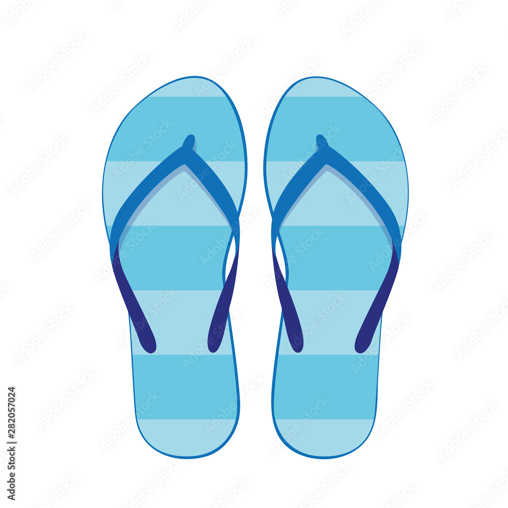 blue flip flops swim wear isolated on a white background vector illustration EPS10 blue flip flops swim wear isolated on a white background vector illustration EPS10