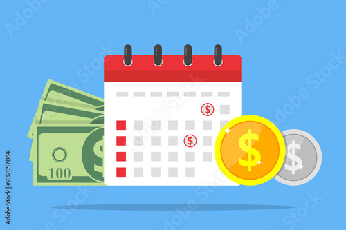 Payday loans monthly salary Illustration Vector