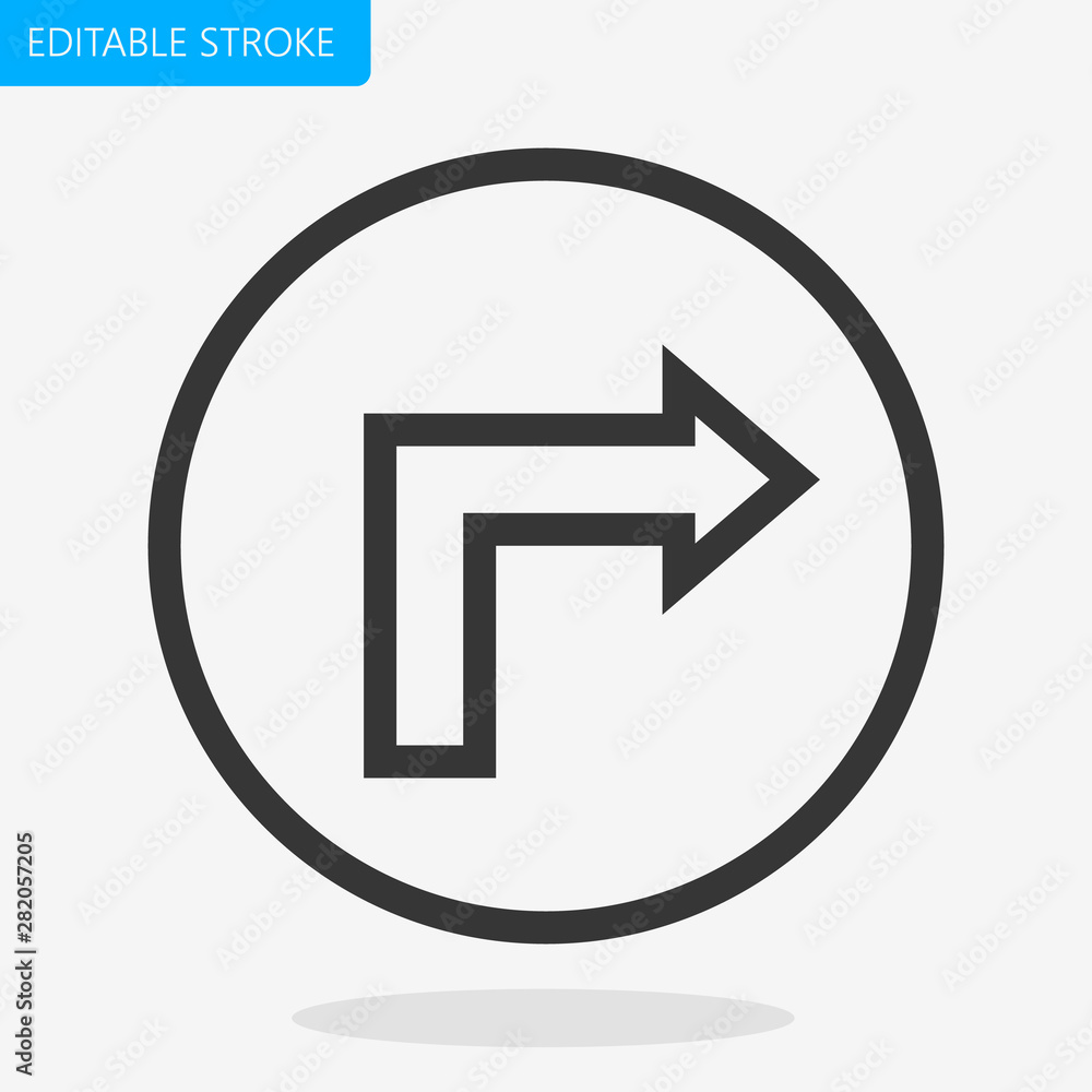 Road Sign Editable Stroke Pixel Perfect Icon Vector Road Sign Editable Stroke Pixel Perfect Icon Vector