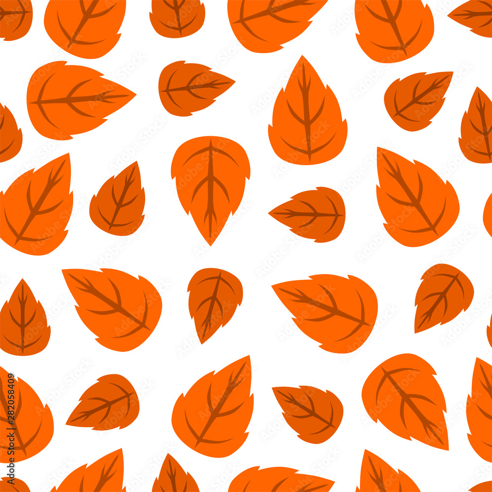 Obraz premium Vector illustrations of Autumn leaves pattern seamless