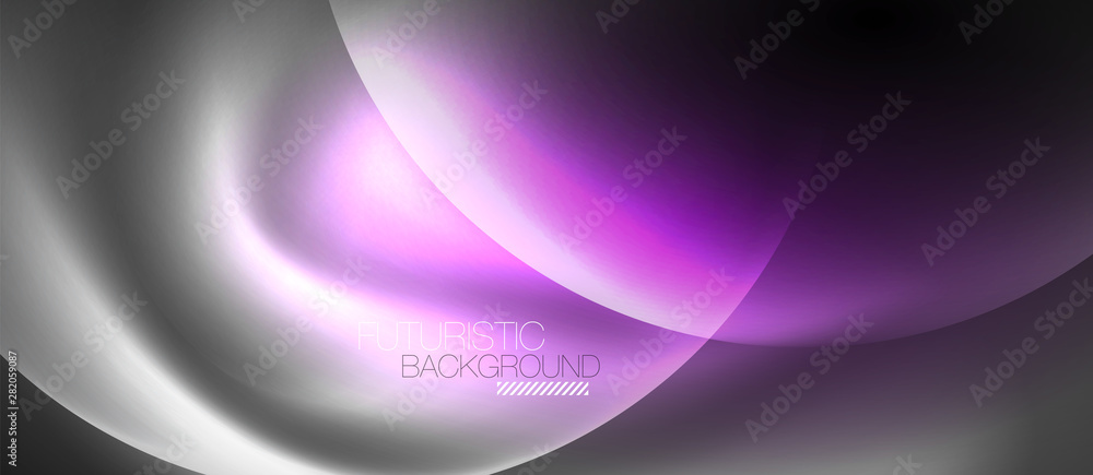 Shiny neon color light with circles abstract background Shiny neon color light with circles abstract background