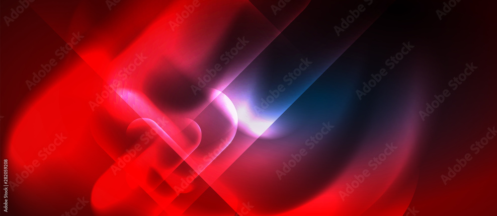 Blue neon round shapes techno background Blue neon round shapes techno background