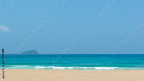 Tropical paradise beach and sea landscape. Travel  tourism concept and beach vacation