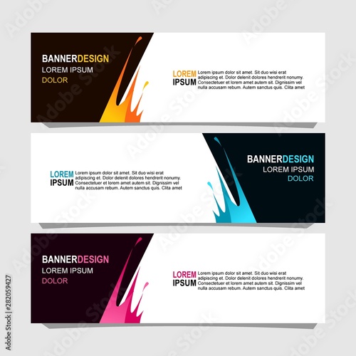 Vector abstract design banner web template.