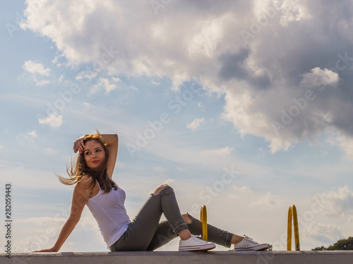 Fashion model woman outdoor © Voyagerix