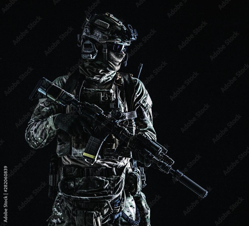 Marine rider with night vision goggles portrait Marine rider with night vision goggles portrait