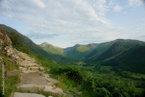 View at the Landscape of Glen Nevis on the Way Up to Ben Nevis, Scotland