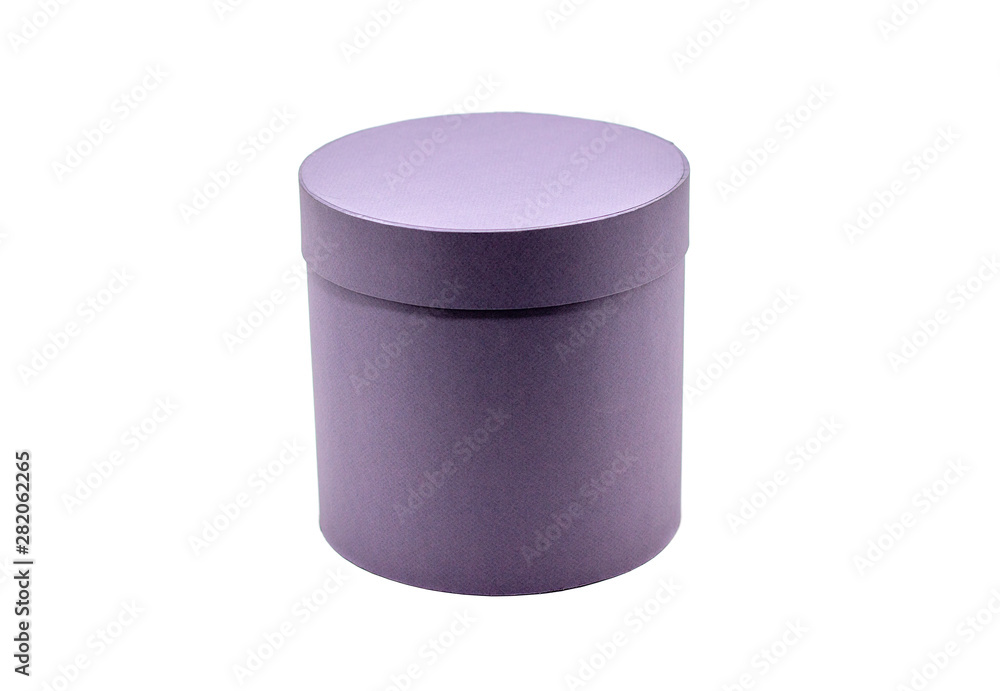 gray hat box isolated on white background