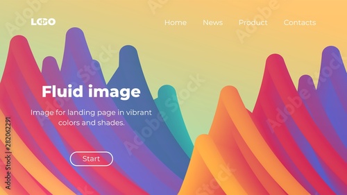 3d abstract vector background. Multicolored Landing page.