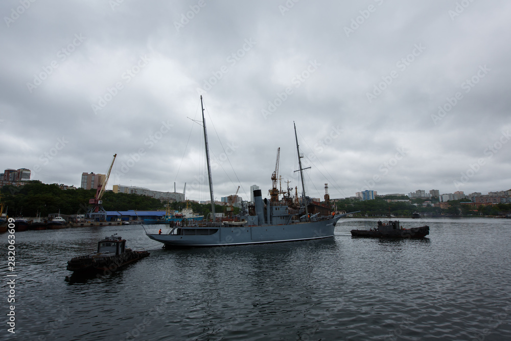 Fototapeta premium The memorial ship-monument 