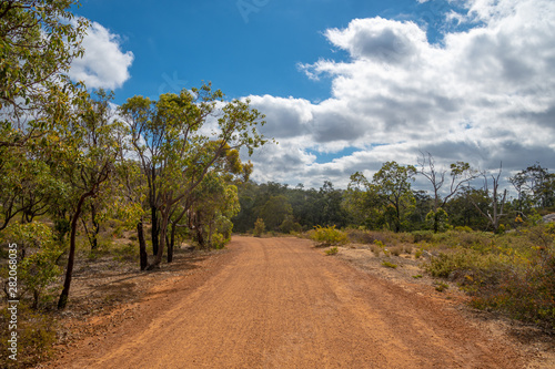 Avon Valley National Park former railway track now hiking path close to Perth Western Australia