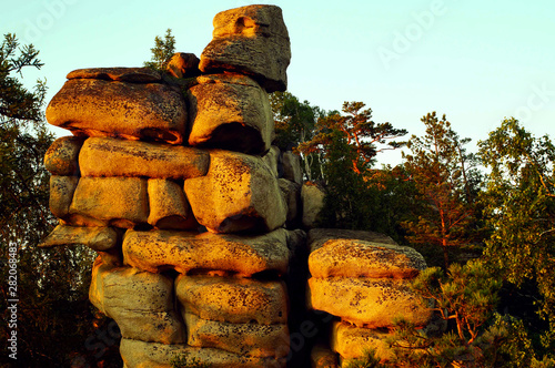 Outdoor tourism landscape. Scenic travel background.