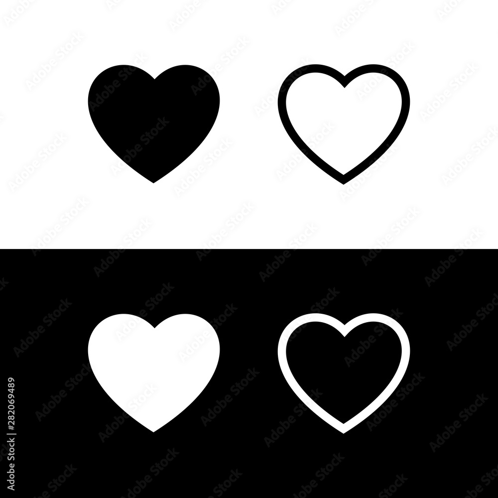Heart set icon vector. love sign vector Heart set icon vector. love sign vector