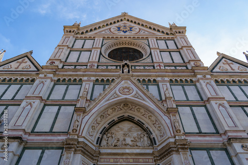 Basilica di Santa Croce facade, Florence, Italy