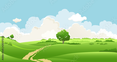 Cloudy sky and a tree