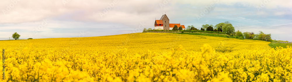 rural landscape with field and blue sky rural landscape with field and blue sky