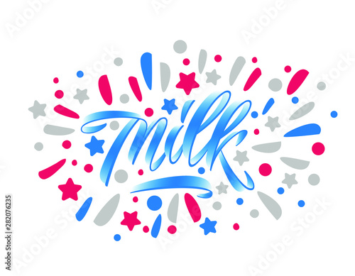 Logo Emblem Label Packaging Healthy Splash Cream Milk Liquid Yogurt
