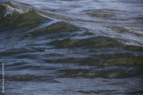 waves on the beach close up