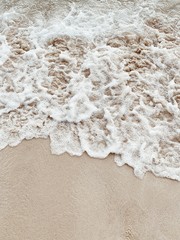 Deken met foto Cappuccinokleur Tropisch strand met wit zand Phuket  © Floral Deco