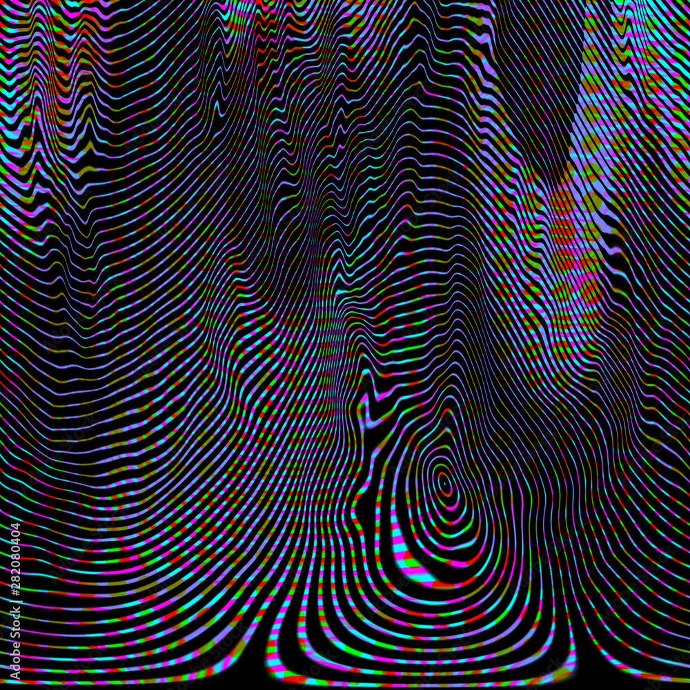 Wavy abstract glitch effect. Wavy abstract glitch effect.