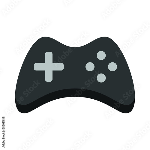 Flat joystick icon isolated on white background. controller symbol.