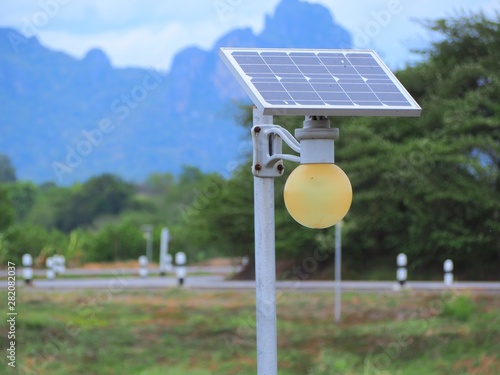 solar panels on roof