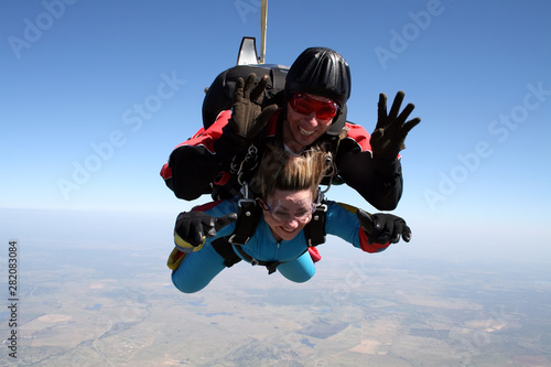 Skydive tandem on a cold and dry day.