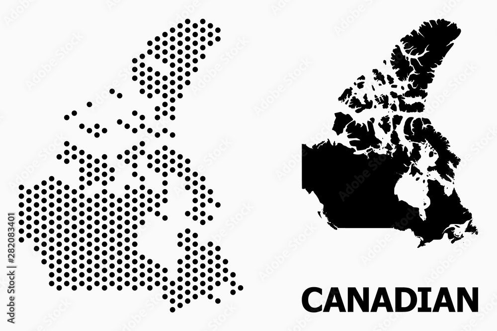 Dotted Pattern Map of Canada