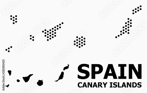 Dot Pattern Map of Canary Islands