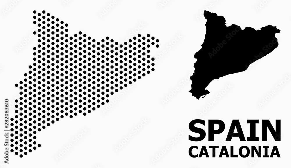 Dot Mosaic Map of Catalonia