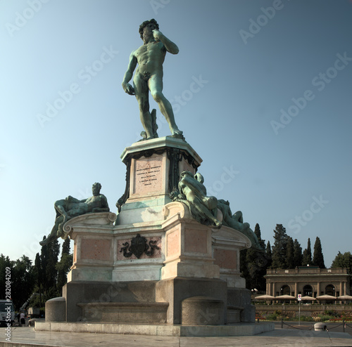 Michelangelo's David; bronze replica seen on the Piazzale Michelangelo in Florence