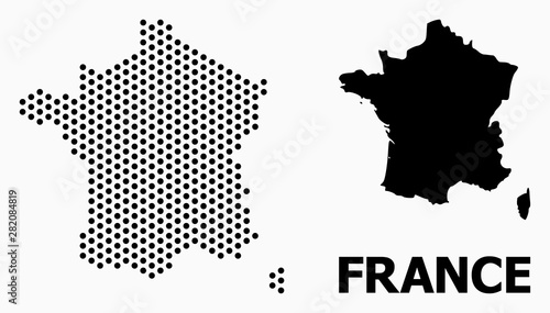 Dotted Mosaic Map of France