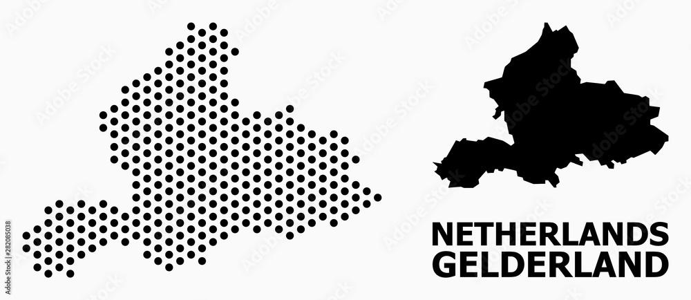 Dot Mosaic Map of Gelderland Province