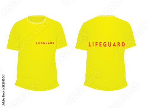 Lifeguard t shirt. vector illustration