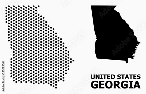 Pixelated Mosaic Map of Georgia State